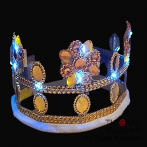 CORONA REINA DELUXE CON LUZ ORO x 1
